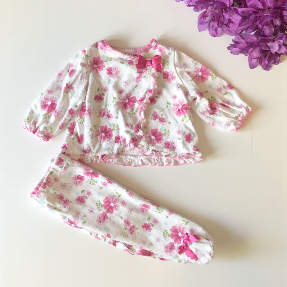 WELCOME TO THE WORLD 3-6 MONTH PINK / WHITE FLORAL